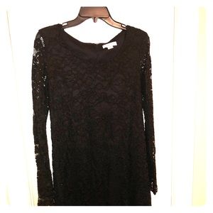Black Long sleeve lace dress